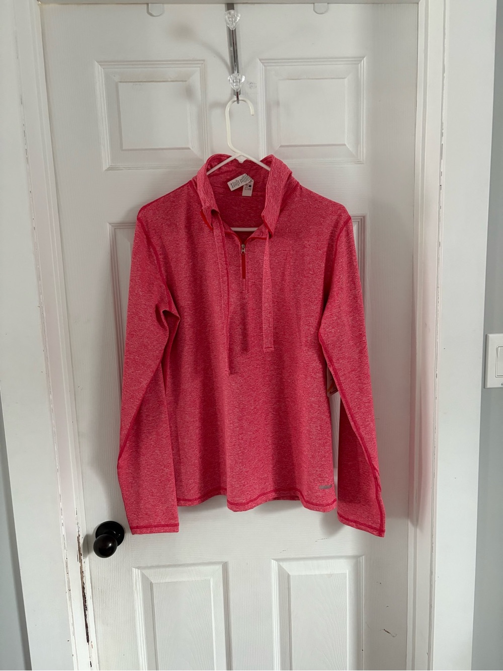 Women's Heathered Raspberry Quarter-Zip Pullover Hoodie